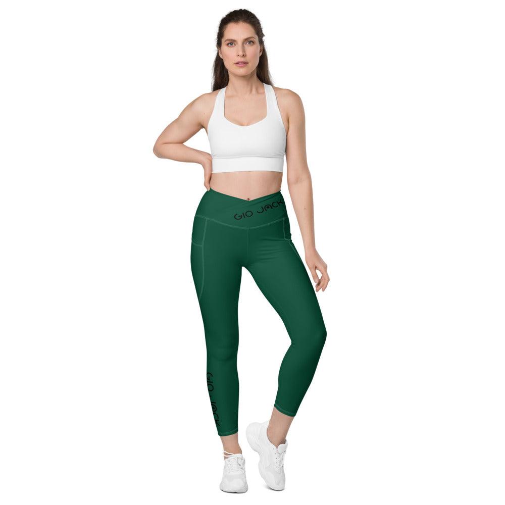 Crossover Leggins with pockets Logs 1 British Racing Green B FR GIO JACK