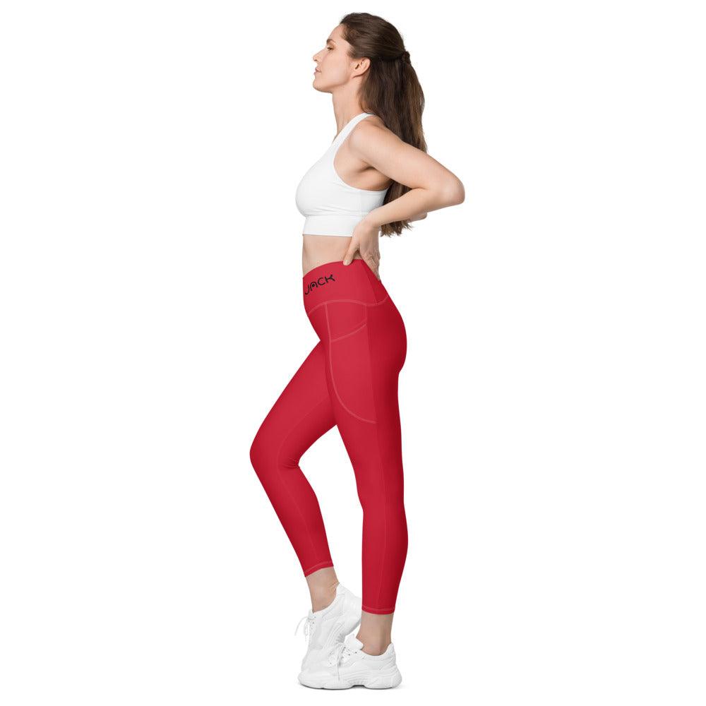 Crossover Leggins with pockets Logs 1 Red B FR GIO JACK
