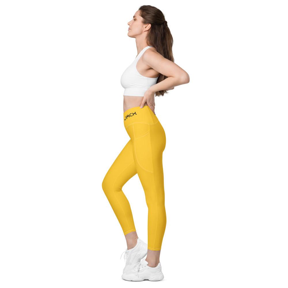Crossover Leggins with pockets Logs 1 Yellow B FR GIO JACK