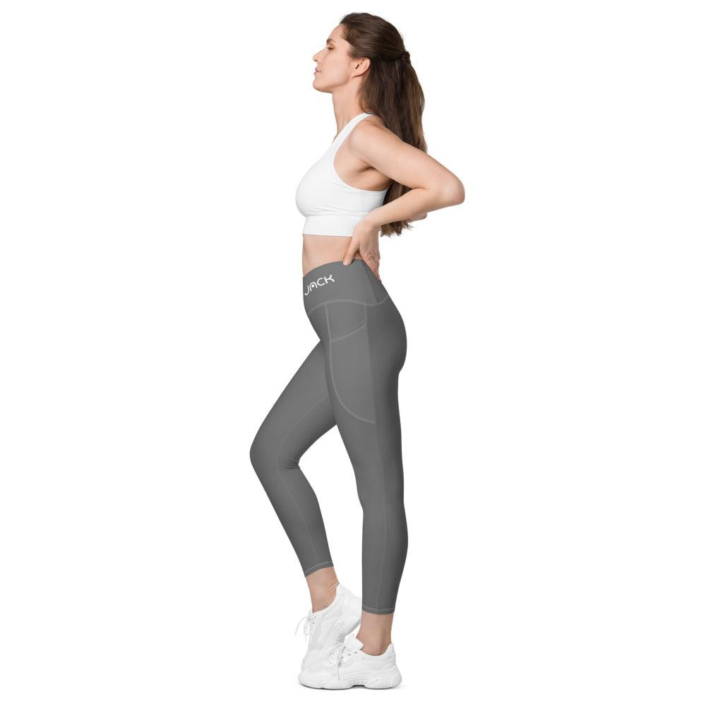 Crossover Leggins with pockets Logs 1 Grey W FR GIO JACK