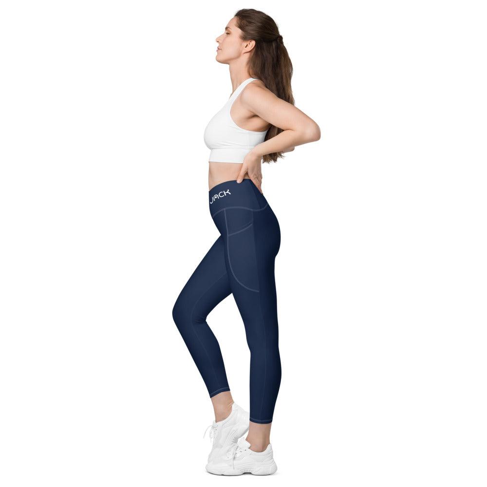 Crossover Leggins with pockets Logs 1 Navy W FR GIO JACK