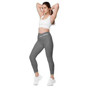 Crossover Leggins with pockets Logs 1 Grey W FR GIO JACK