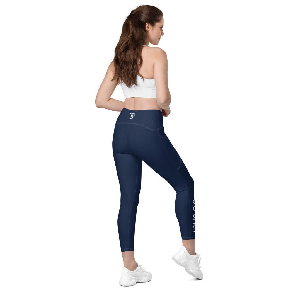 Crossover Leggins with pockets Logs 1 Navy W FR GIO JACK