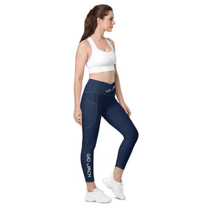 Crossover Leggins with pockets Logs 1 Navy W FR GIO JACK
