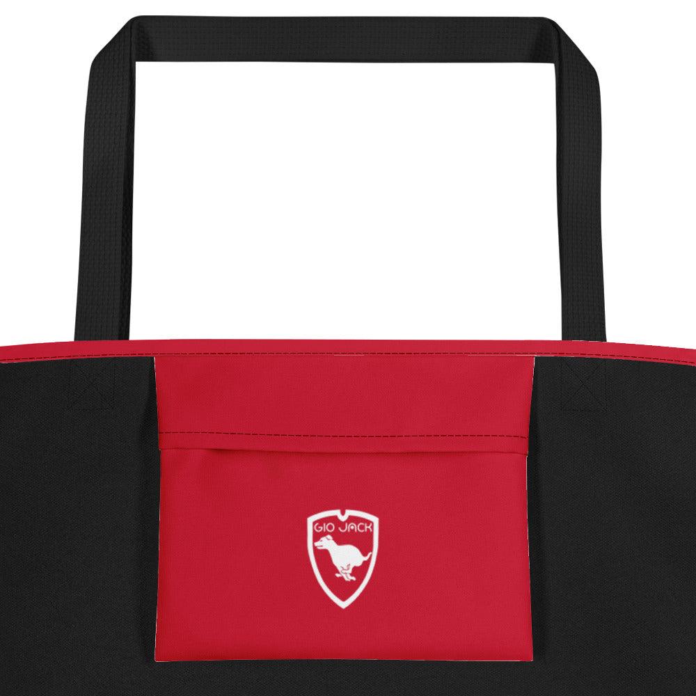 Beach Bag Logs Red W FRI GIO JACK
