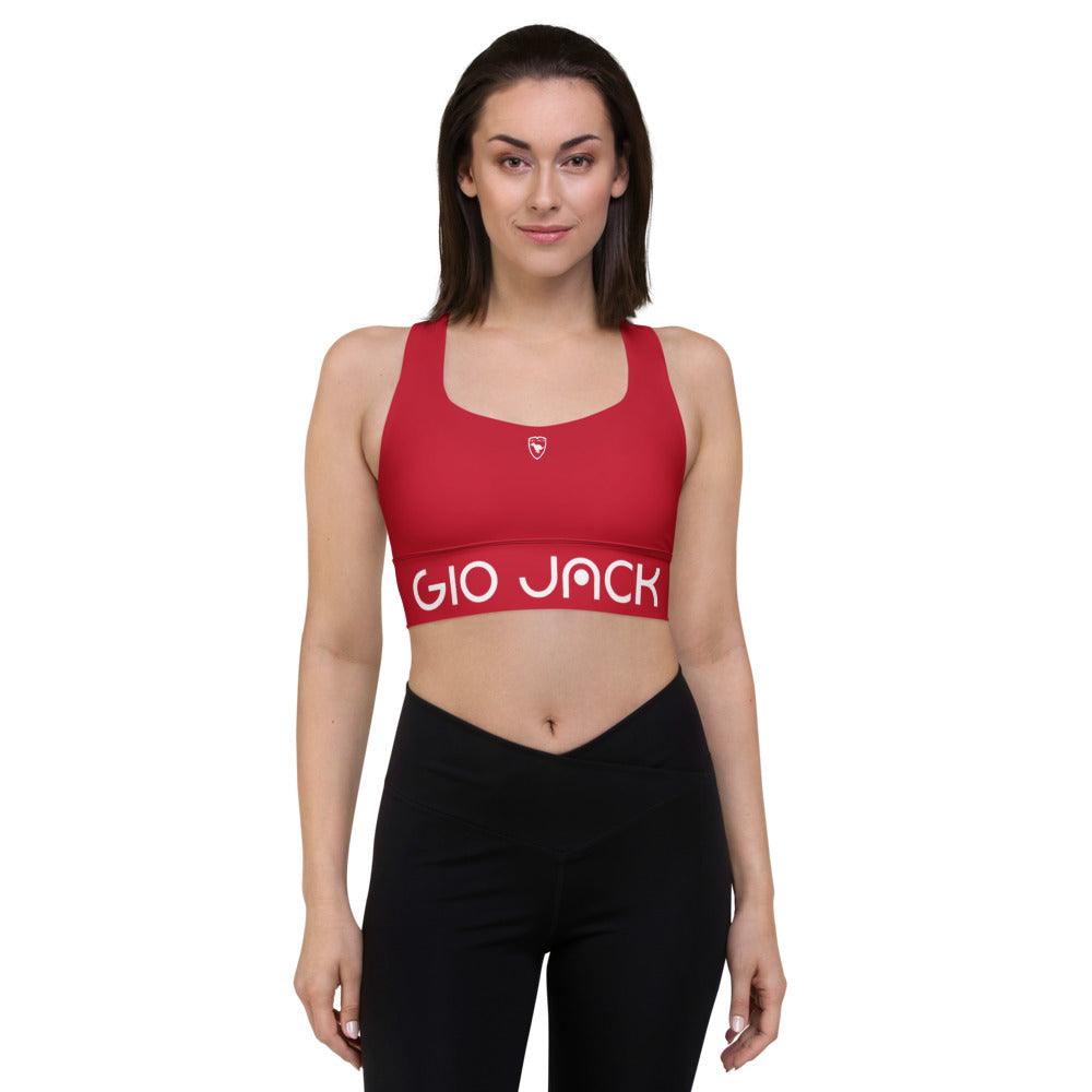 Longline Sports bra Logs 1 Red W FR GIO JACK