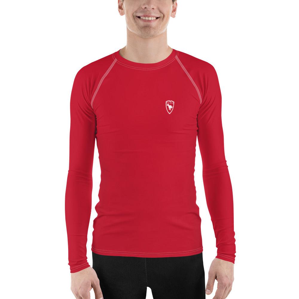 Men's Rash Guard Logo 1 Red W F GIO JACK