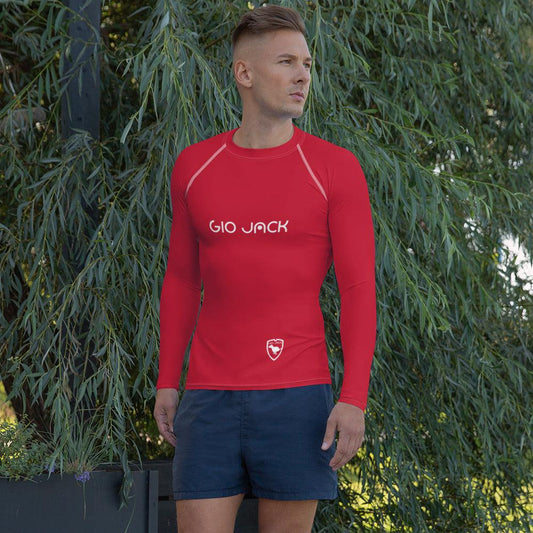 Men's Rash Guard Logs Red W F GIO JACK