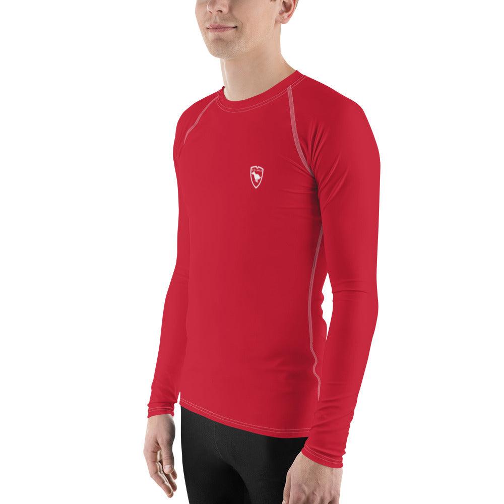 Men's Rash Guard Logo 1 Red W F GIO JACK