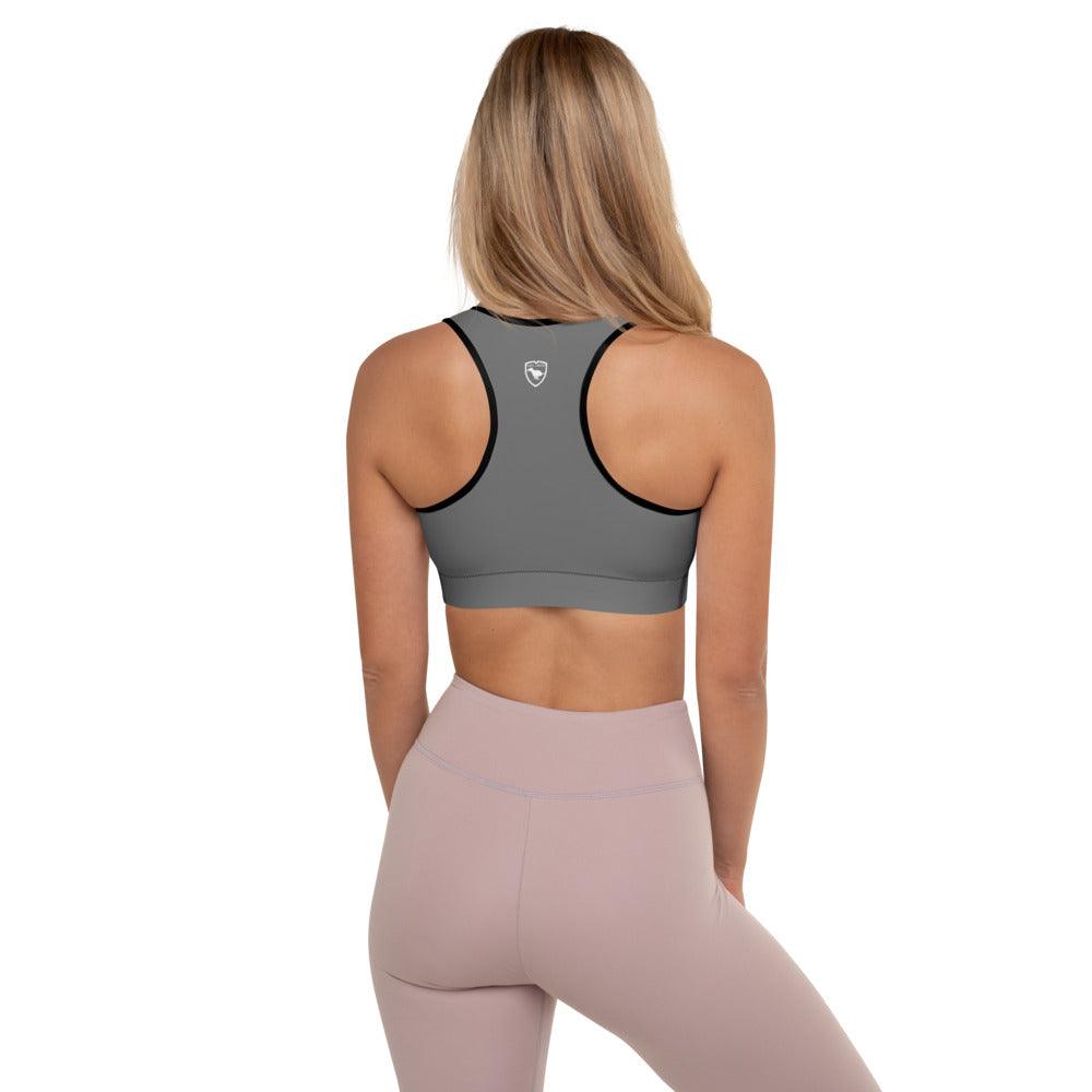 Padded Sports Bra Logs Grey W FR GIO JACK