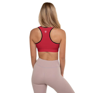 Padded Sports Bra Logs Red W FR GIO JACK