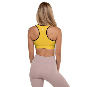Padded Sports Bra Logs Yellow W FR GIO JACK