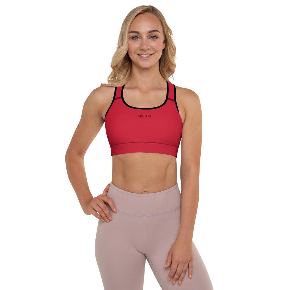 Padded Sports Bra Logs Red B FR GIO JACK