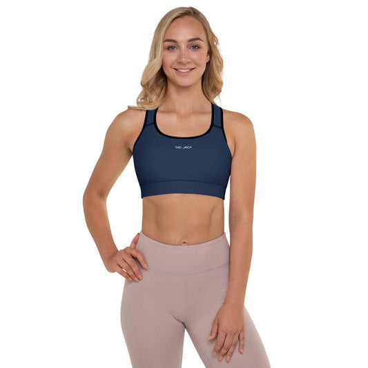 Padded Sports Bra Logs Navy W FR GIO JACK