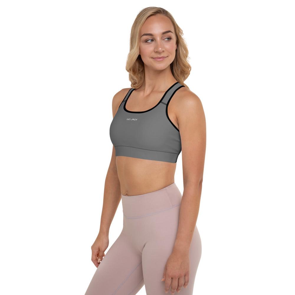 Padded Sports Bra Logs Grey W FR GIO JACK
