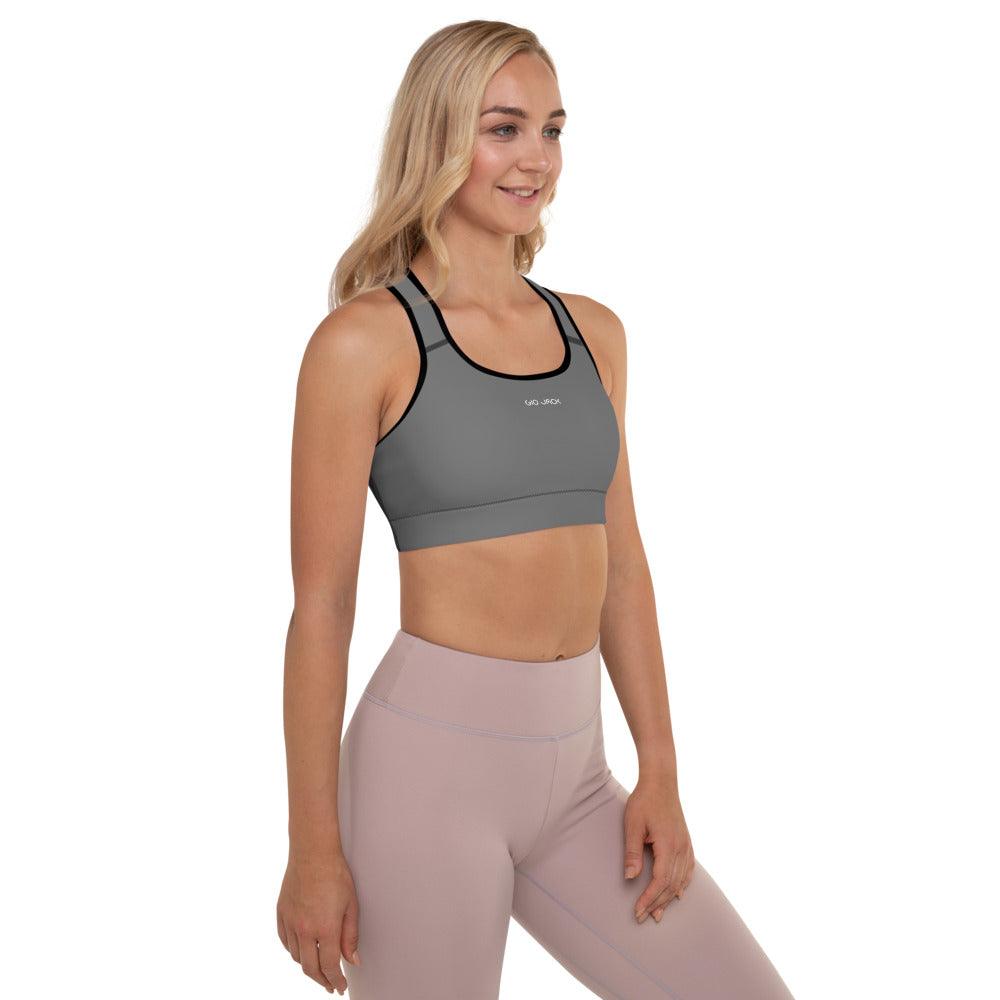 Padded Sports Bra Logs Grey W FR GIO JACK