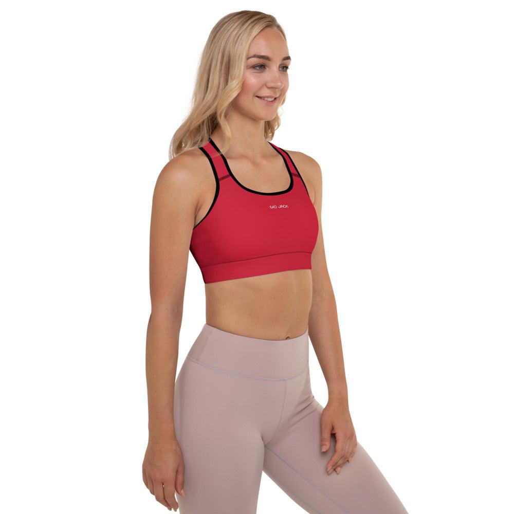 Padded Sports Bra Logs Red W FR GIO JACK