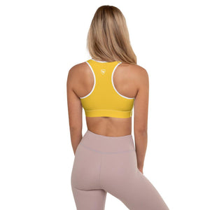 Padded Sports Bra Logs Yellow W FR GIO JACK