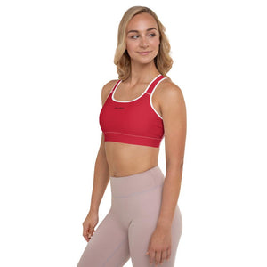 Padded Sports Bra Logs Red B FR GIO JACK