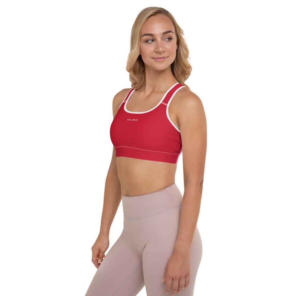 Padded Sports Bra Logs Red W FR GIO JACK