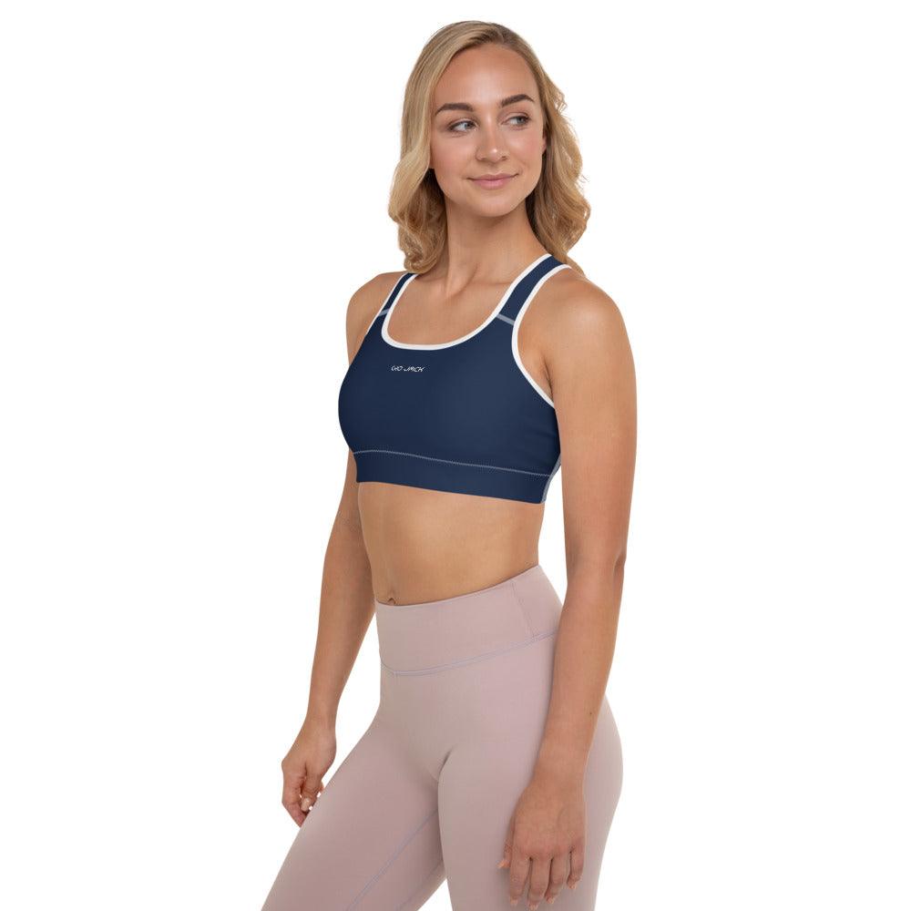 Padded Sports Bra Logs Navy W FR GIO JACK
