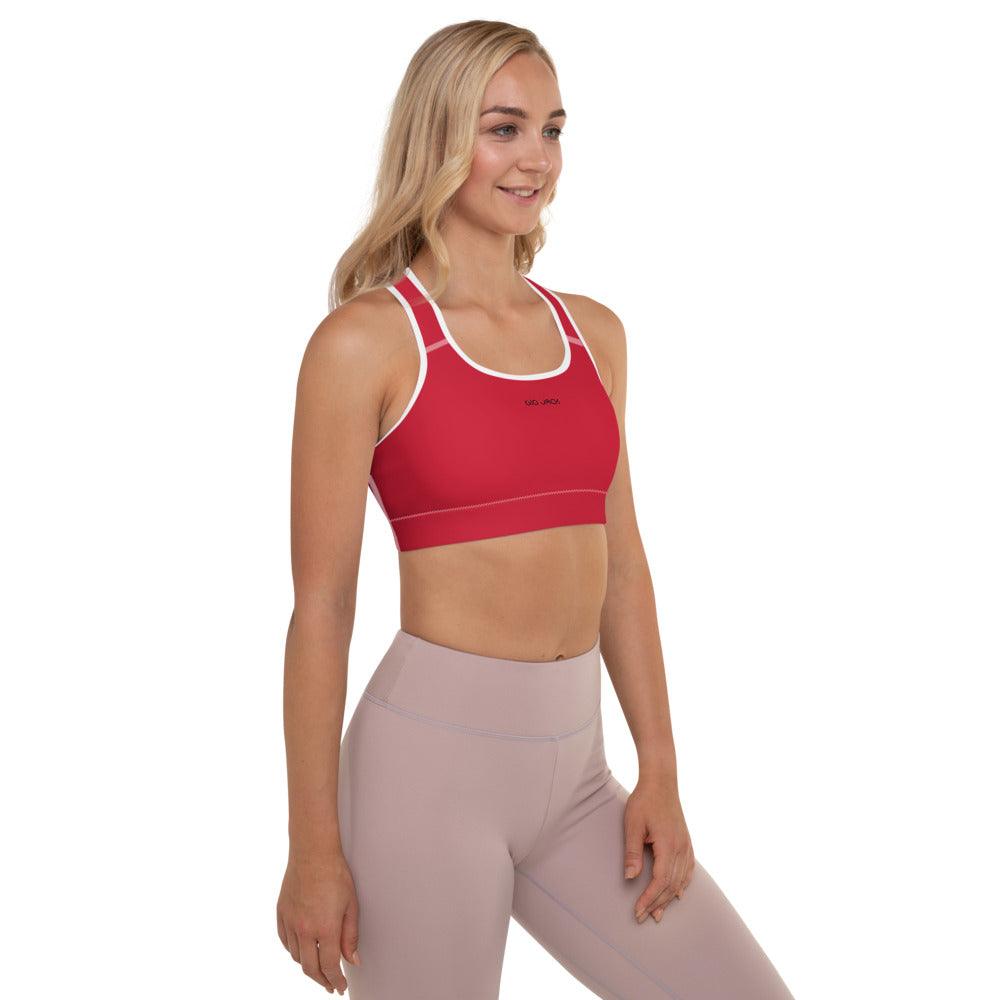 Padded Sports Bra Logs Red B FR GIO JACK