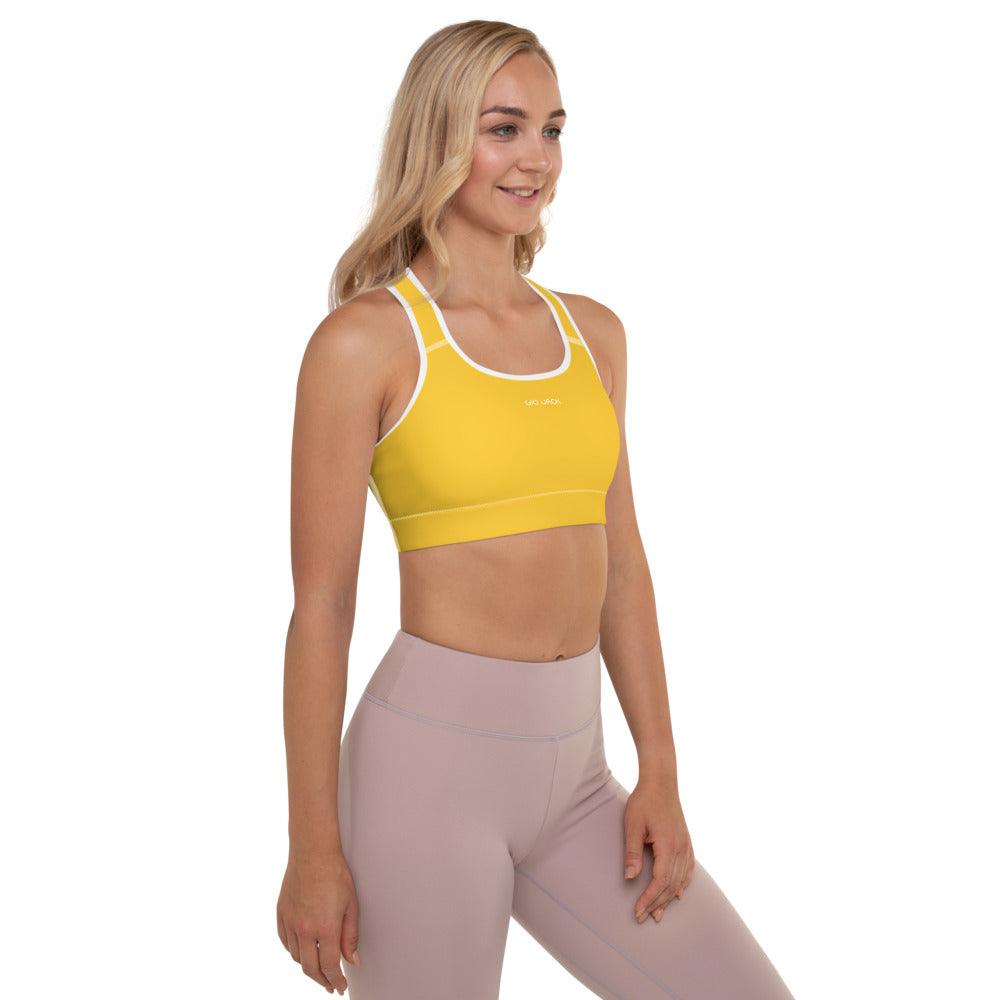 Padded Sports Bra Logs Yellow W FR GIO JACK