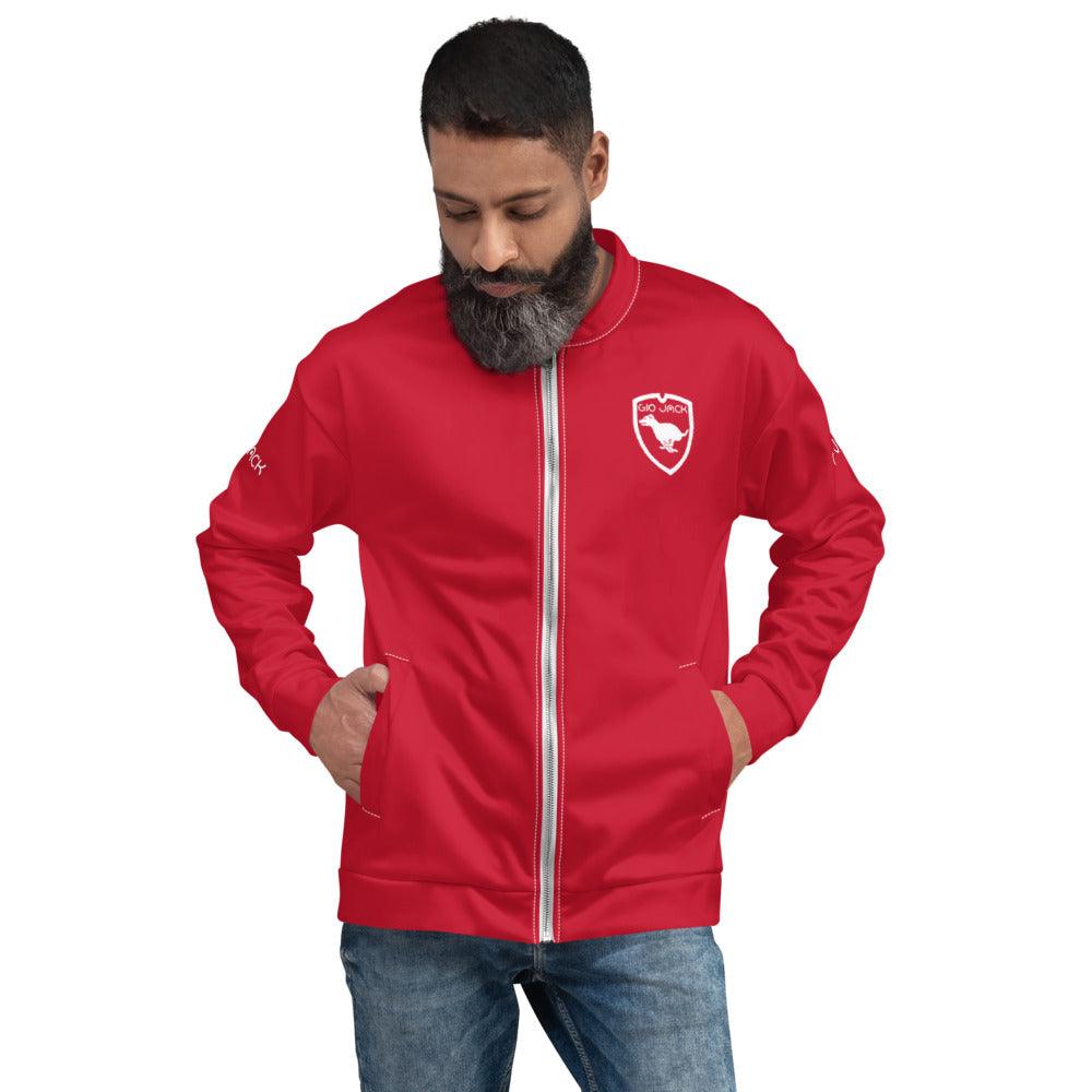 Bomber Jacket Logo 1 Red W FS GIO JACK