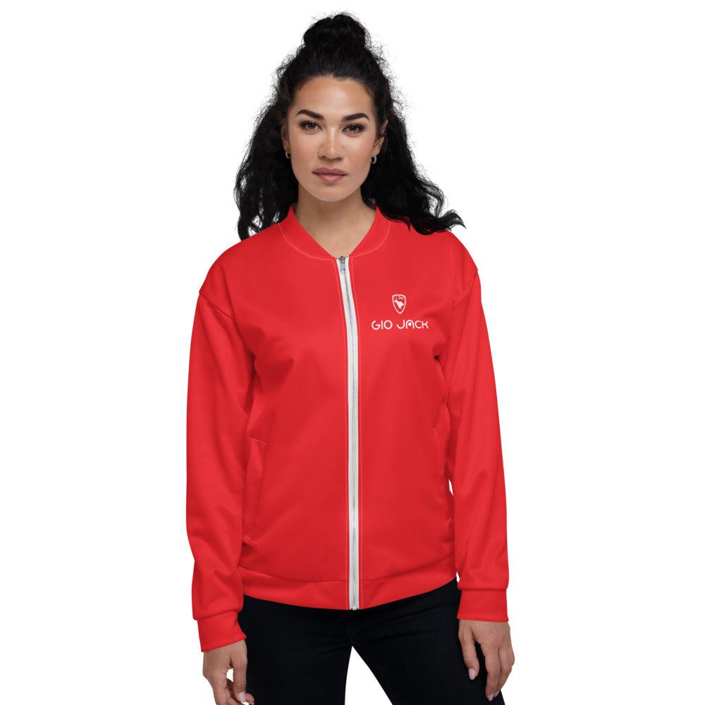 Unisex Bomber Jacket Wom Logs Alizarina W F GIO JACK