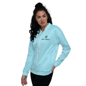 Unisex Bomber Jacket Wom Blizzard Blue Logs B F GIO JACK