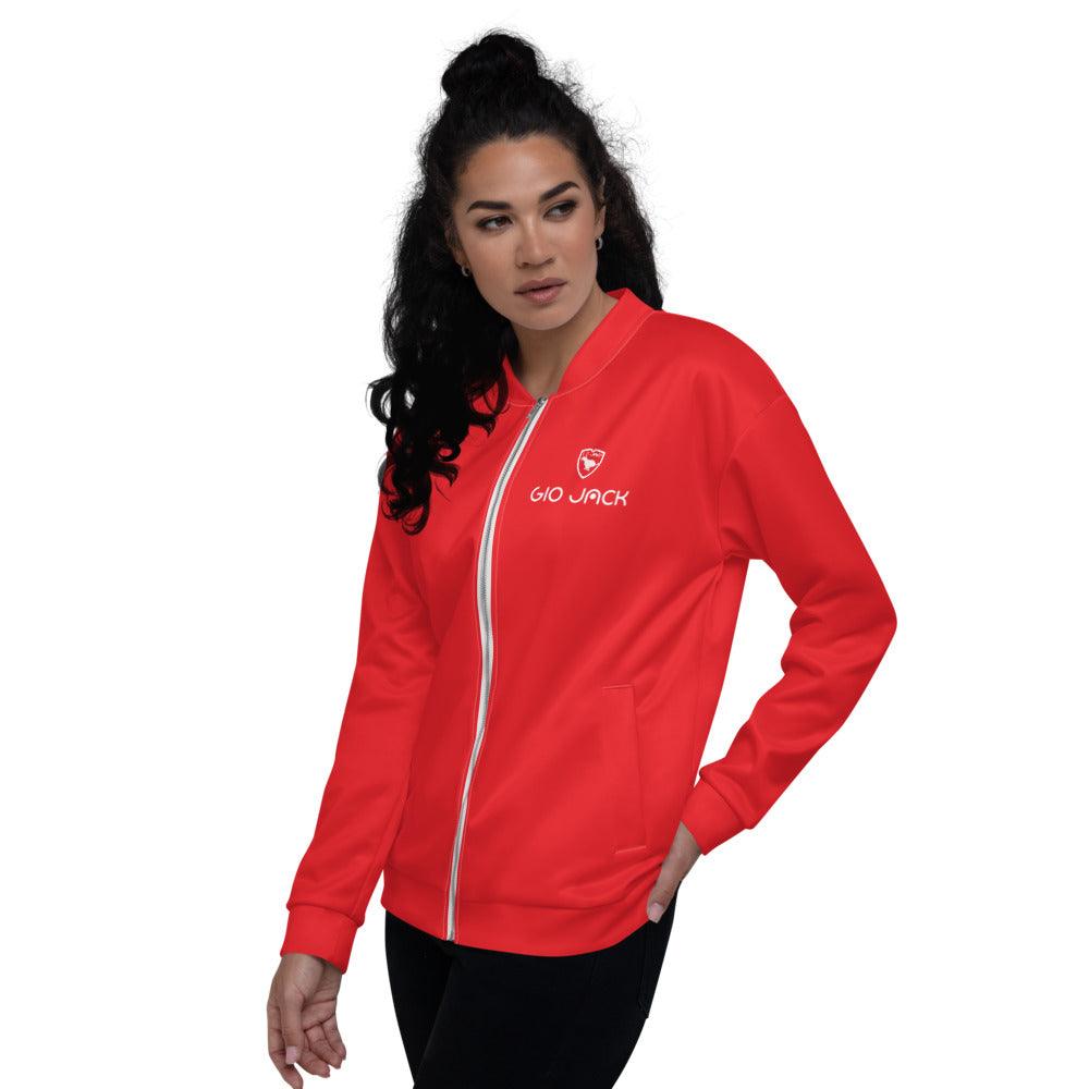 Unisex Bomber Jacket Wom Logs Alizarina W F GIO JACK