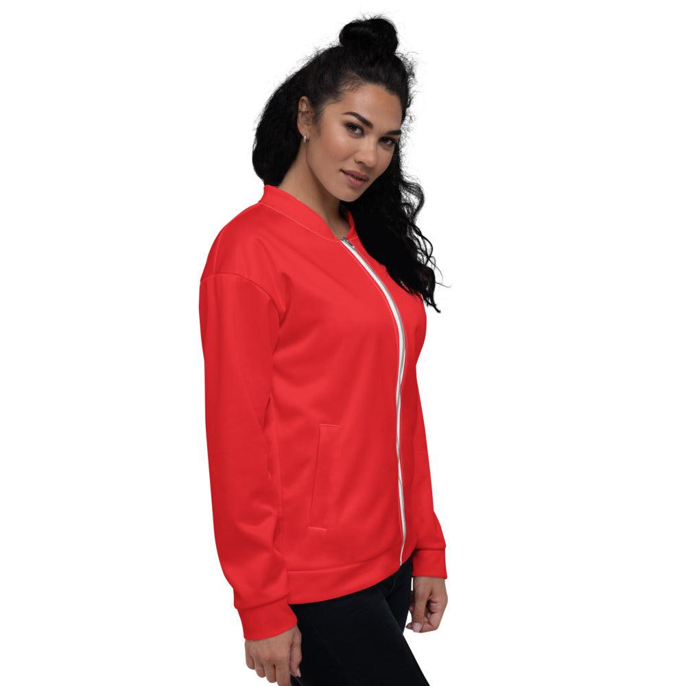 Unisex Bomber Jacket Wom Logs Alizarina W F GIO JACK
