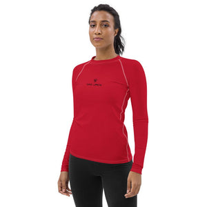 Women's Rash Guard Logs 1 Red B GIO JACK