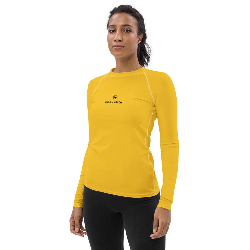 Women's Rash Guard Logs 1 Yellow B GIO JACK