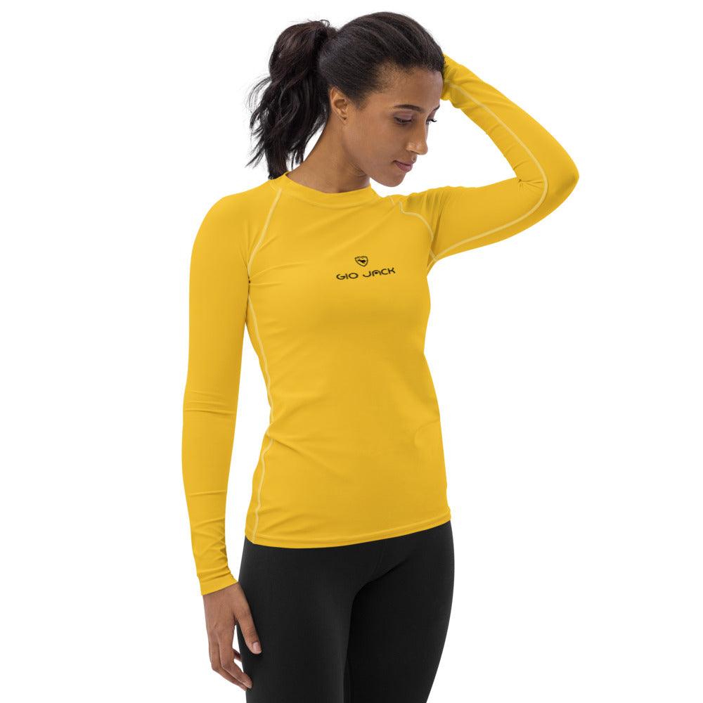 Women's Rash Guard Logs 1 Yellow B GIO JACK