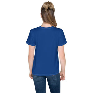 Youth crew neck t-shirt Logo 1 Ceruleo B F GIO JACK