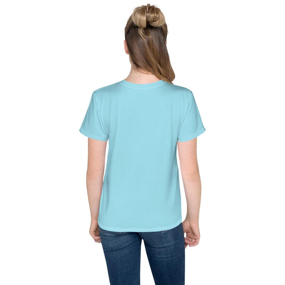 Youth crew neck t-shirt Logo 1 Blizzard Blue W F GIO JACK