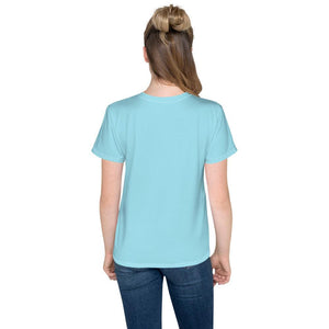 Youth crew neck t-shirt Logo 1 Blizzard Blue W F GIO JACK