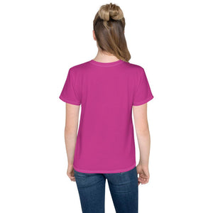 Youth crew neck t-shirt Logo 1 Deep Cherry W F GIO JACK