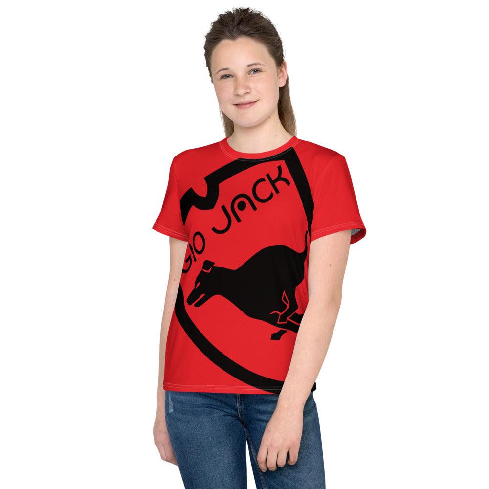 Youth crew neck t-shirt Logo 1 Alizarina B F GIO JACK