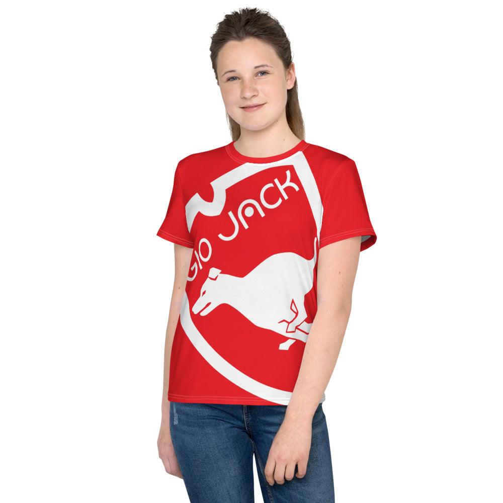 Youth crew neck t-shirt Logo 1 Alizarina W F GIO JACK