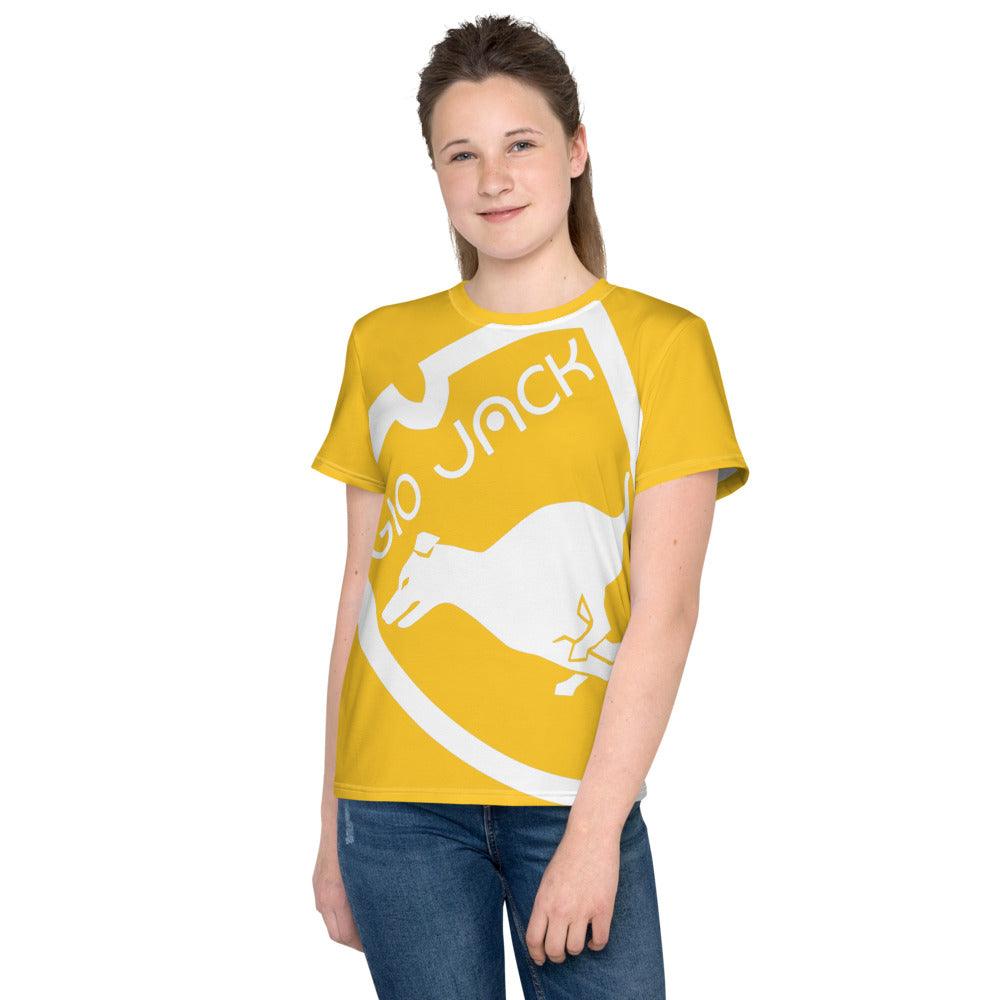 Youth crew neck t-shirt Logo 1 Yellow W F GIO JACK