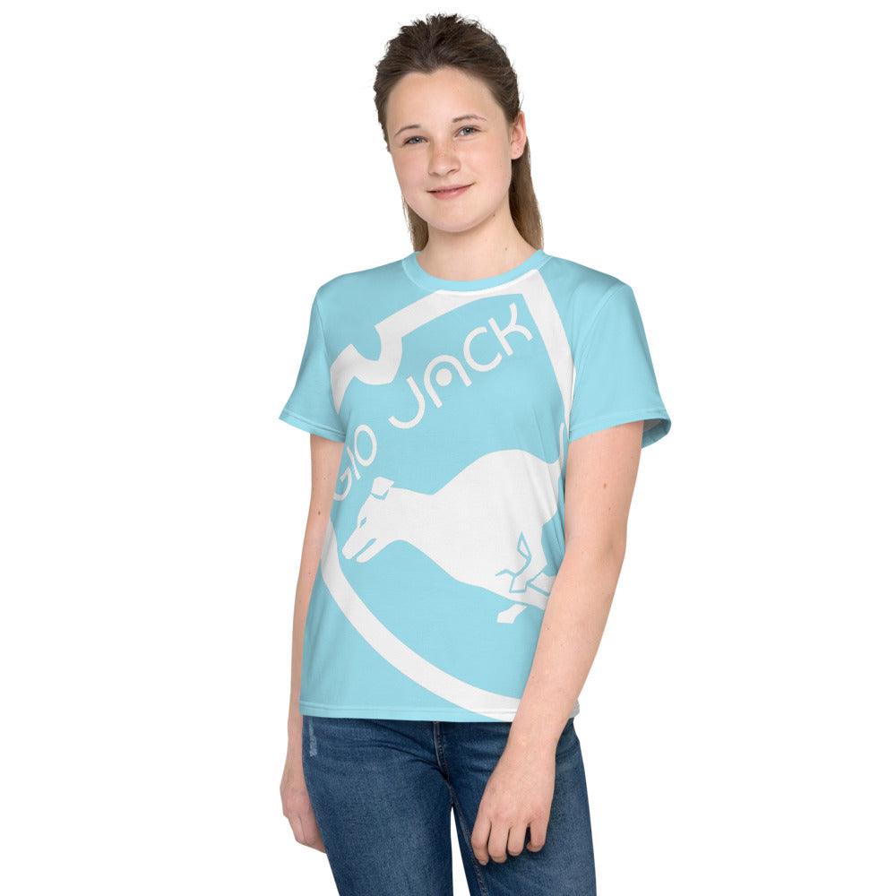 Youth crew neck t-shirt Logo 1 Blizzard Blue W F GIO JACK