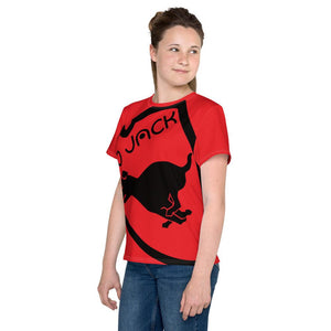 Youth crew neck t-shirt Logo 1 Alizarina B F GIO JACK