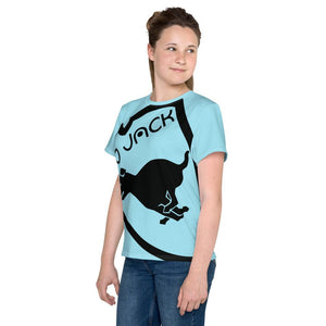 Youth crew neck t-shirt Logo 1 Blizzard Blue B F GIO JACK