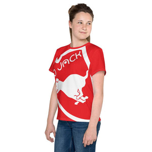 Youth crew neck t-shirt Logo 1 Alizarina W F GIO JACK