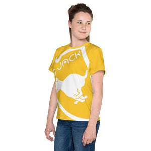 Youth crew neck t-shirt Logo 1 Yellow W F GIO JACK
