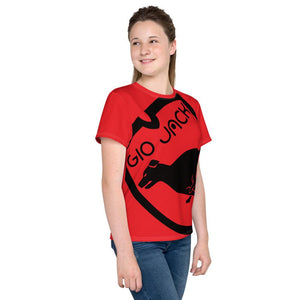 Youth crew neck t-shirt Logo 1 Alizarina B F GIO JACK