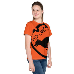 Youth crew neck t-shirt Logo 1 Out Orange B F GIO JACK