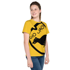 Youth crew neck t-shirt Logo 1 Yellow B F GIO JACK